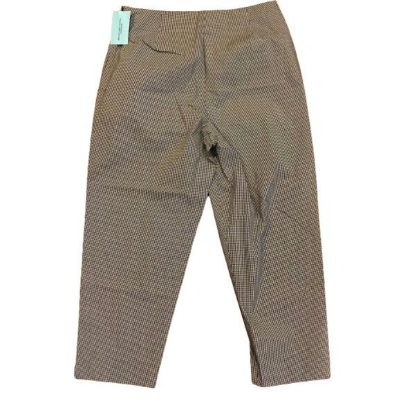 Women's size 10 Capri pants Josephine Chaus Black and white check - Picture 4 of 4